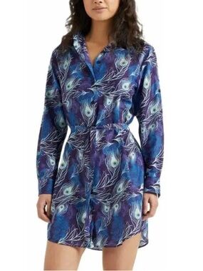 VILEBREQUIN Eyes Of The Wind Cotton-Silk Shirt Dress Size Medium